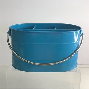 TARGET - Turquoise Enameled Metal Utensil Caddy & Countertop Flatware Organizer